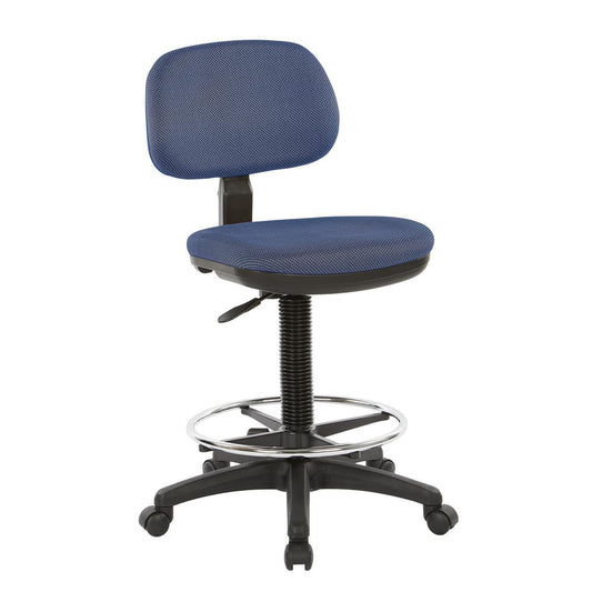 Sculptured Seat and Back Drafting Chair in Blue Galaxy, DC517-296