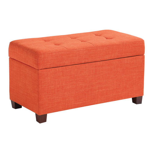 Storage Ottoman in Tangerine Fabric, MET804-M5