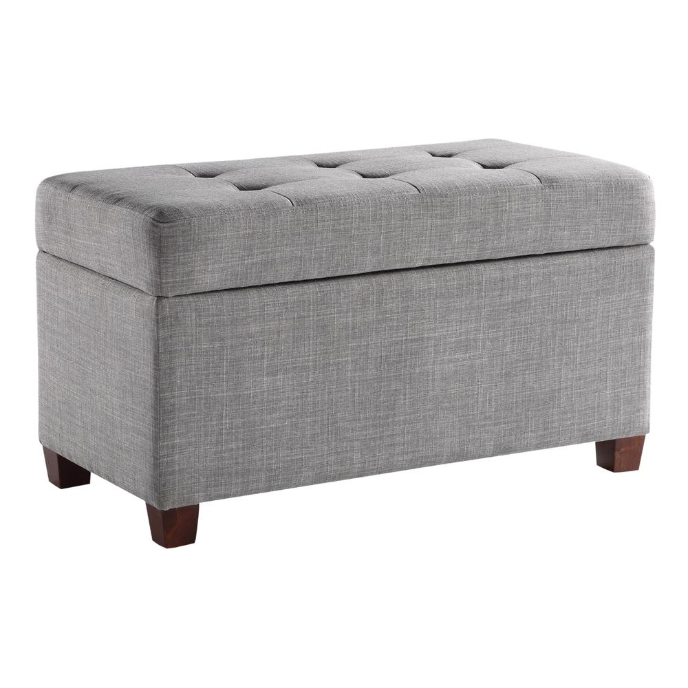 Storage Ottoman in Dove Fabric, MET804-M55