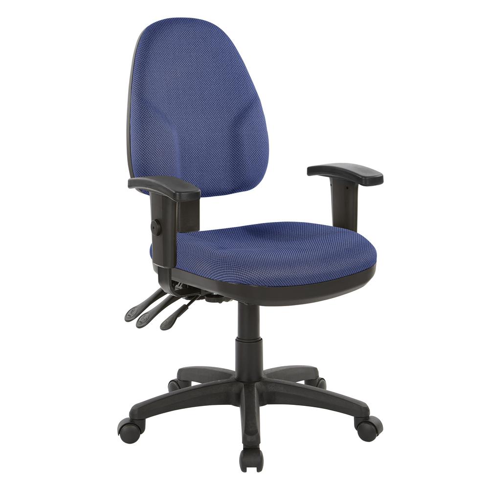 Dual Function Ergonomic Chair with Adjustable Back Height in Diamond Galaxy Fabric, 36427-296