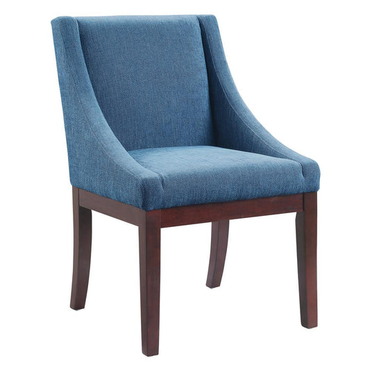 Monarch Dining Chair in Navy with Medium Espresso Wood Legs, MNA-H16