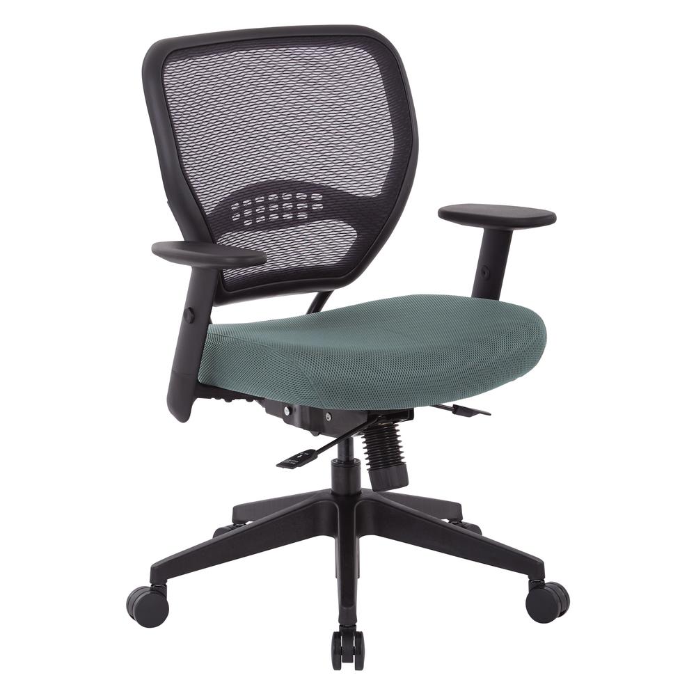 Air Grid¬Æ Back and Grey Mesh Seat, Adjustable Angled Arms, Seat Slider and Angled Nylon Base, 5500SL-2M