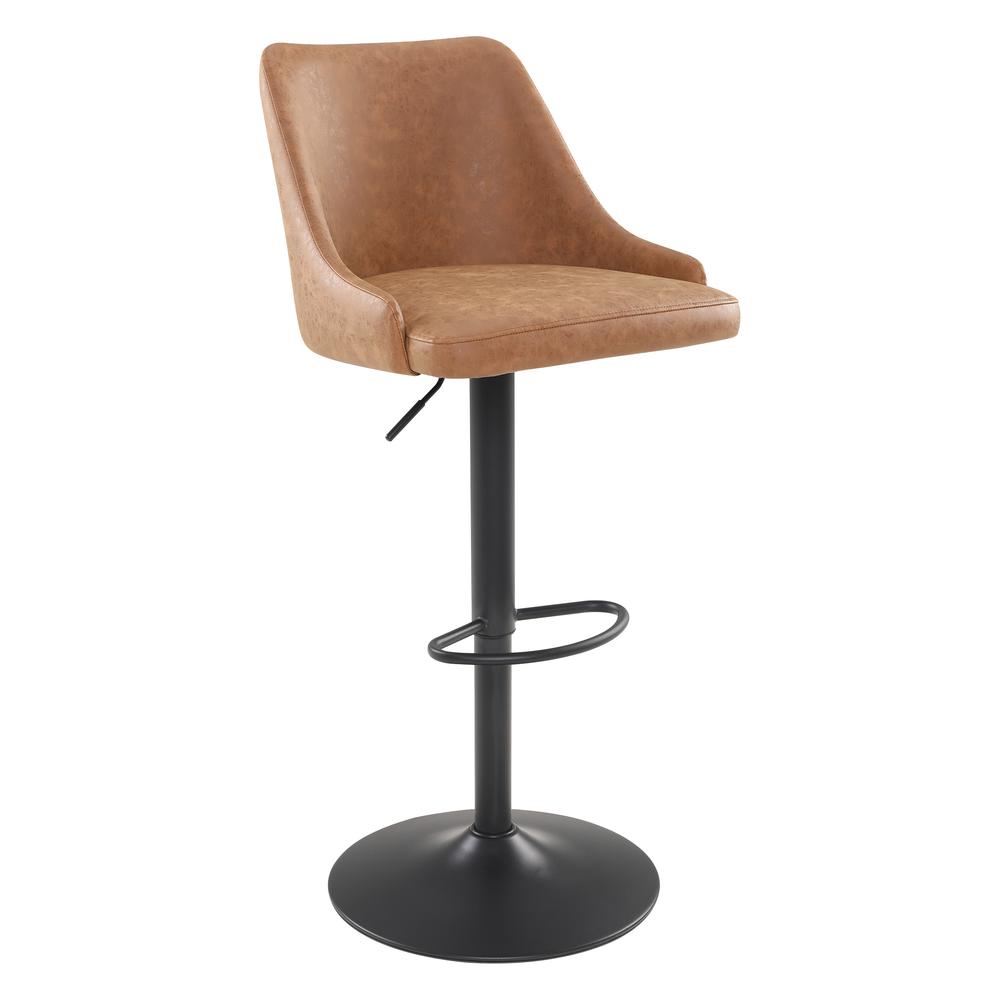 Sylmar Height Adjustable Stool in Sand Faux Leather