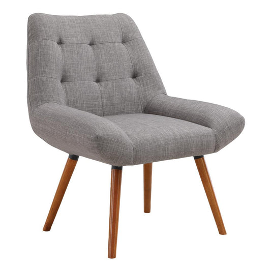 Calico Accent Chair in Cement Fabric with Amber Legs, CLC-M59