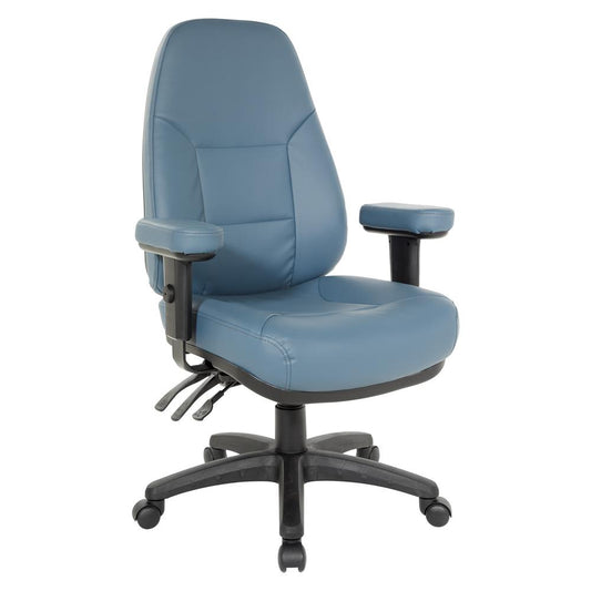 Professional Dual Function Ergonomic High Back Chair in Dillon Blue, EC4300-R105