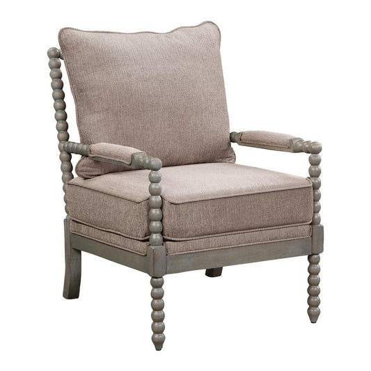 Abbott Chair in Dolphin Fabric with Brushed Grey Base K/D, ABB-BY5