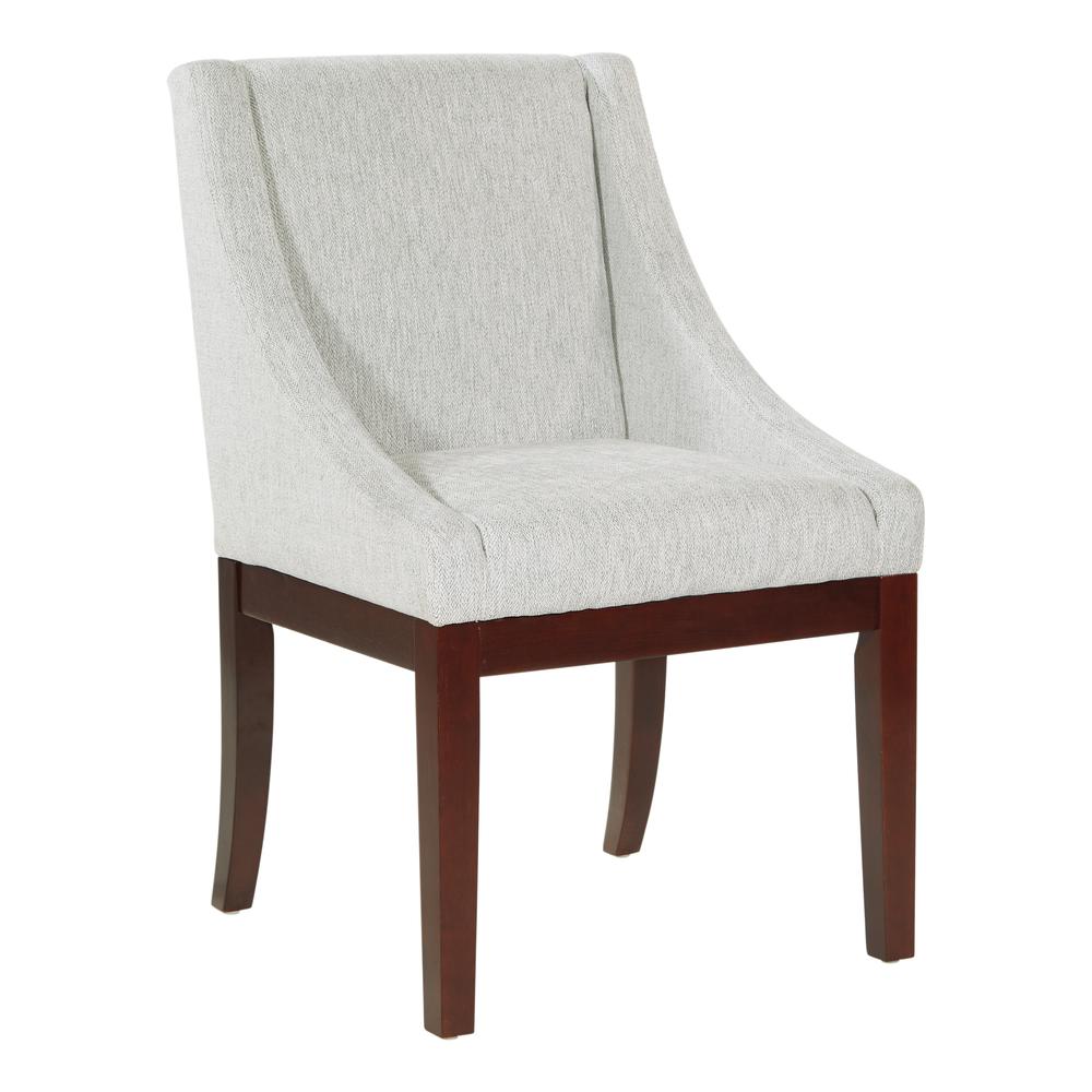 Monarch Dining Chair in Smoke with Medium Espresso Wood Legs, MNA-H14