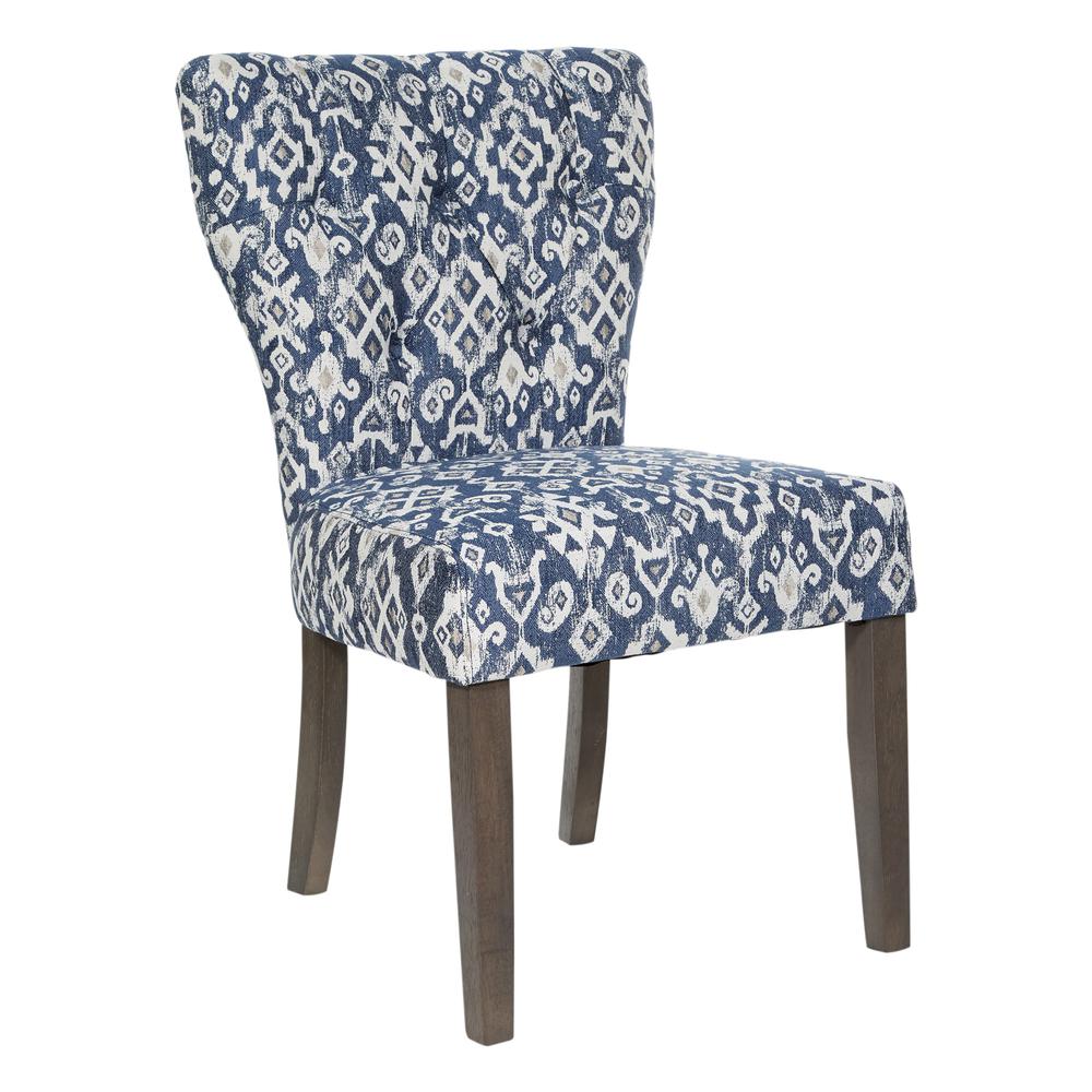 Andrew Dining Chair in¬†Blue with Grey Brushed Legs, ANDG-K61