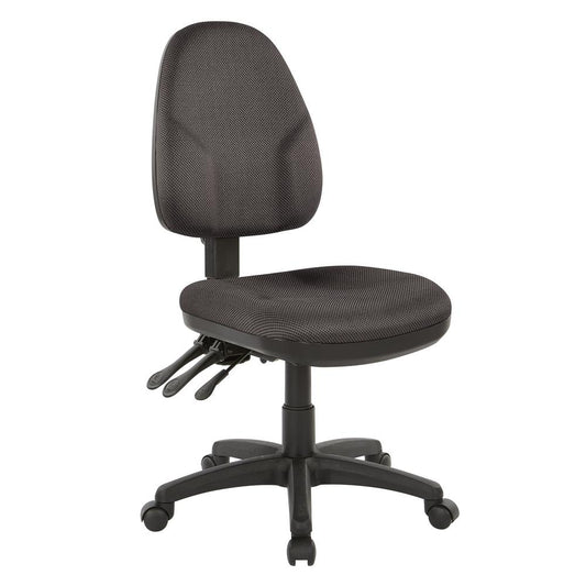 Dual Function Ergonomic Chair with Adjustable Back Height in Diamond Shale Fabric, 36420-295