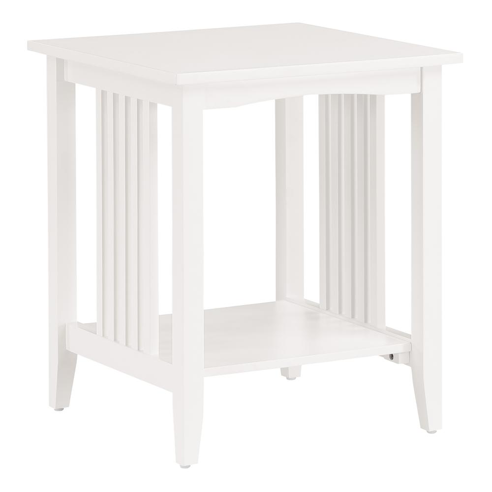 Sierra Side Table, White Finish