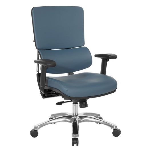 Dillon Seat and Back Managers Chair, Blue