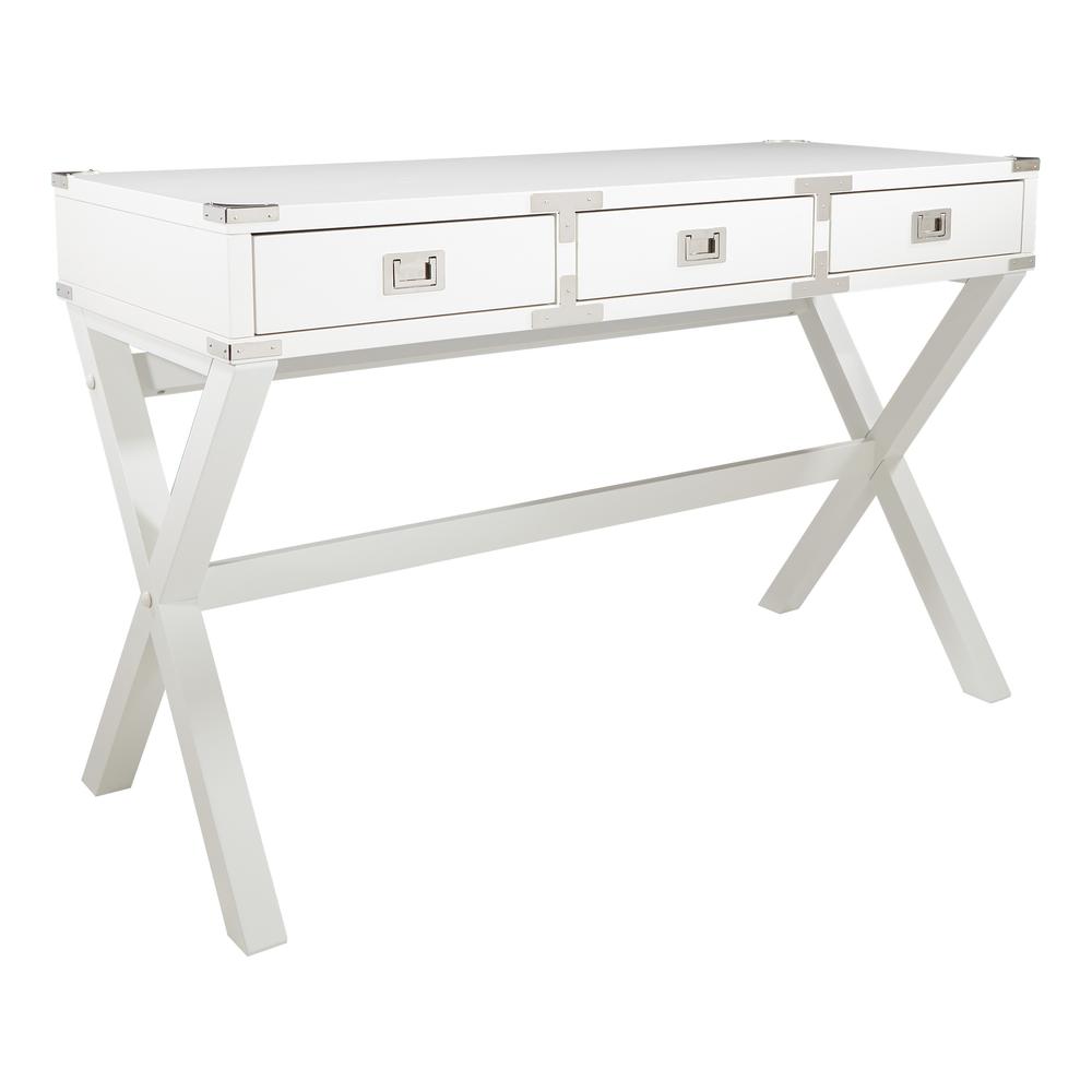 Wellington 46" Desk with Power in White Finish, WELP4630-WH