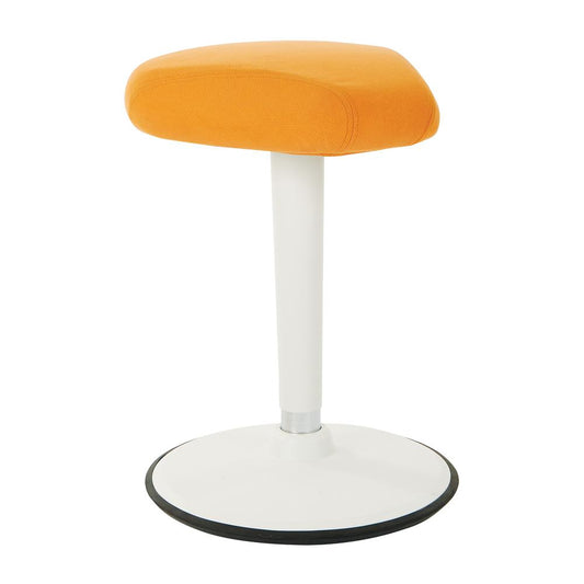 Active Perch Seat with White Frame and Orange Fabric 24"-34", ACT1010-18