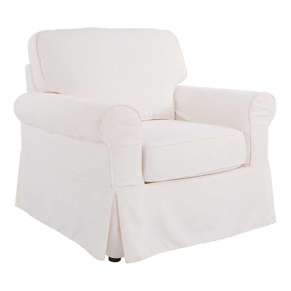 Chair with Ivory Slip Cover