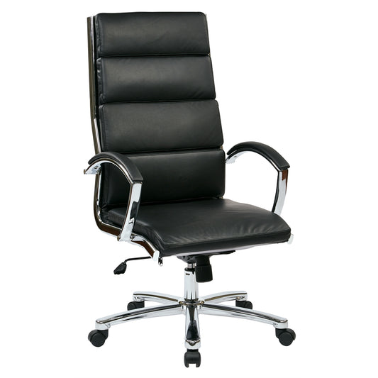 High Back Executive Black Faux Leather Chair