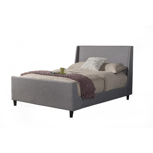 Amber Queen Upholstered Bed, Grey Linen