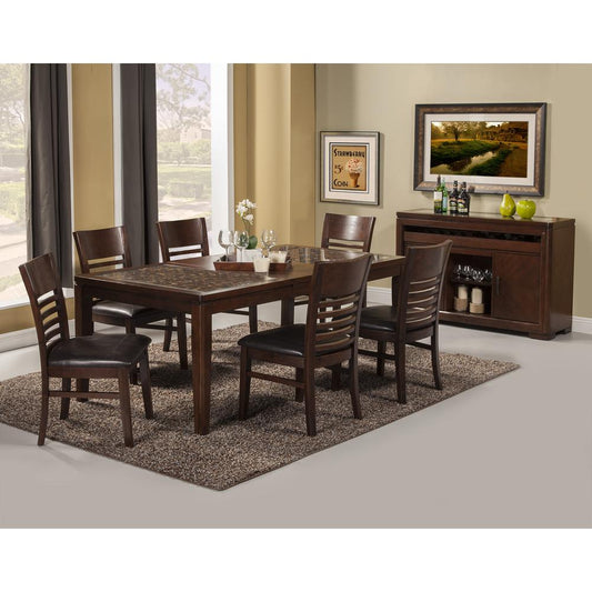 Granada Dining Table, Brown Merlot