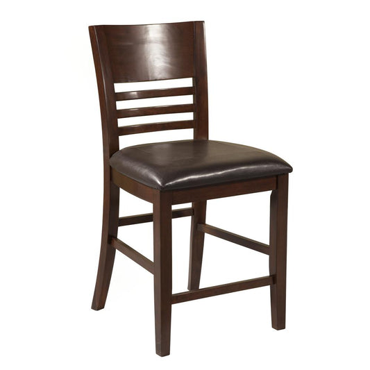 Granada Set of 2 Pub Chairs, Brown Merlot