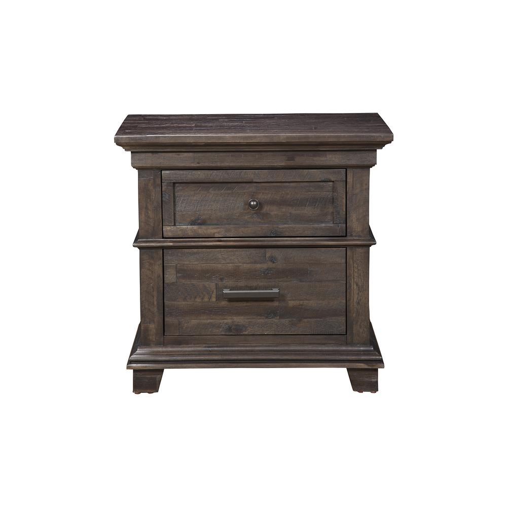 Newberry 2 Drawer Nightstand, Salvaged Grey