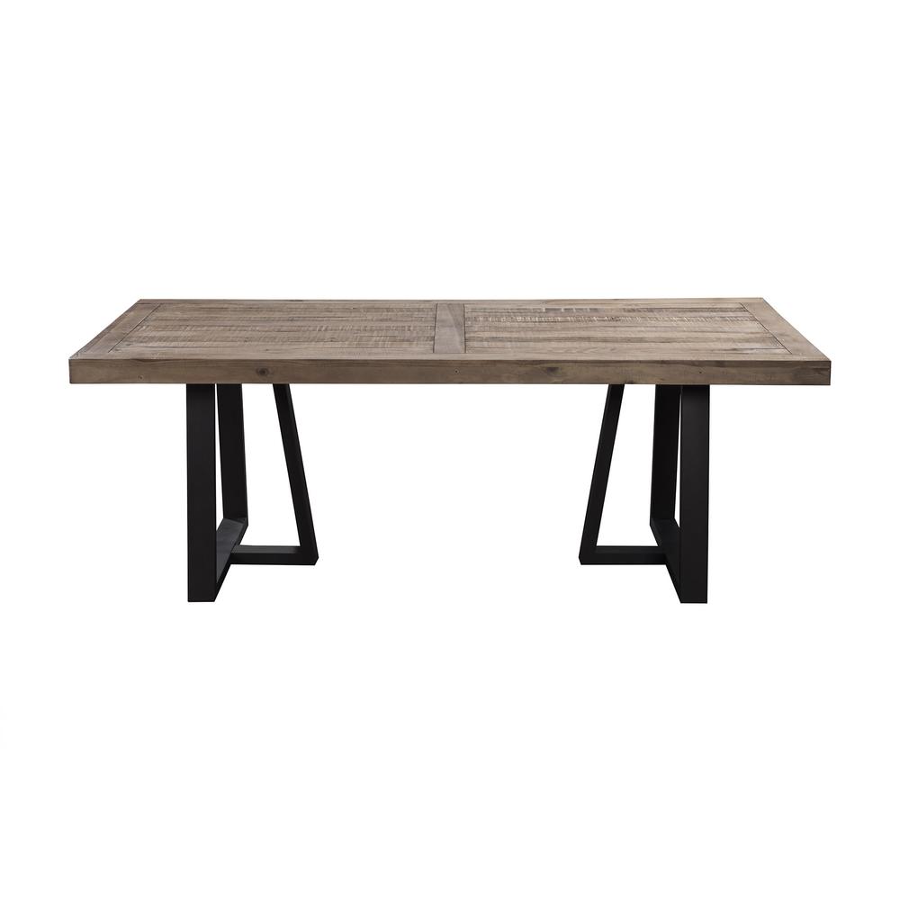 Prairie Rectangular Dining Table, Natural/Black