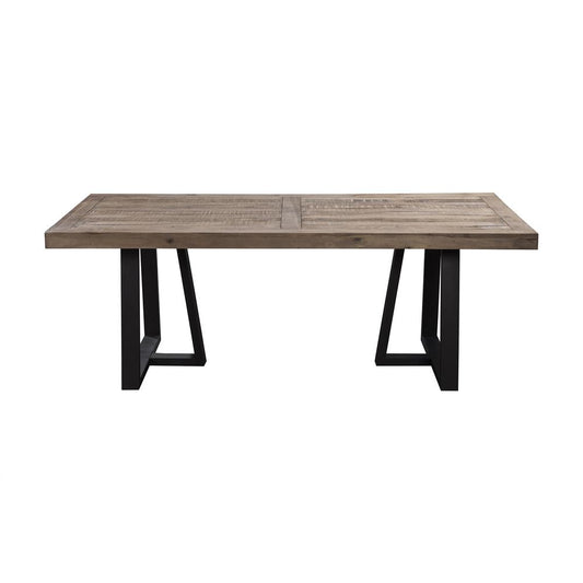 Prairie Rectangular Dining Table, Natural/Black