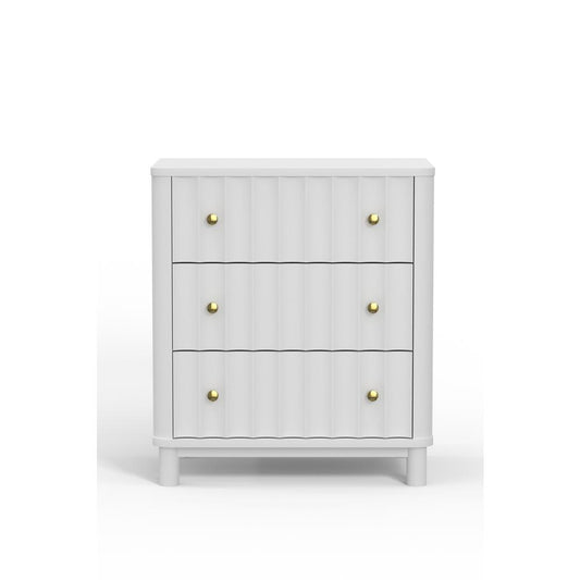 Stapleton 3 Drawer Small Chest, White