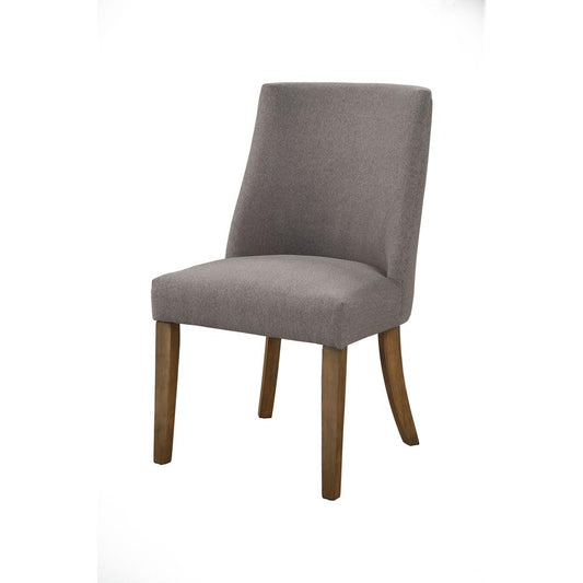 KensingtonSet of 2 Upholstered Parson Chairs, Dark Grey