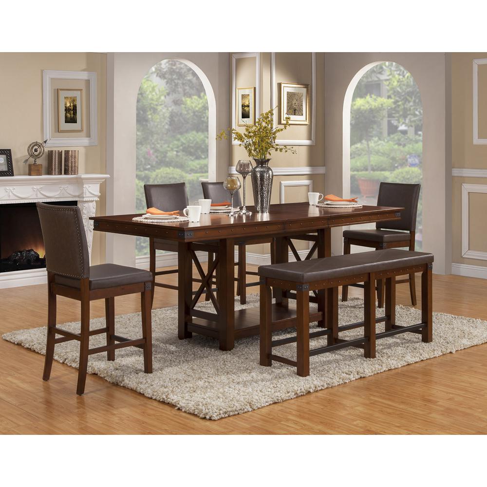 Artisan Counter Height Dining Table, Pecan