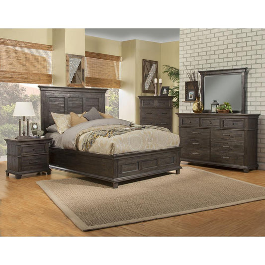 Newberry California King Bed, Salvaged Grey