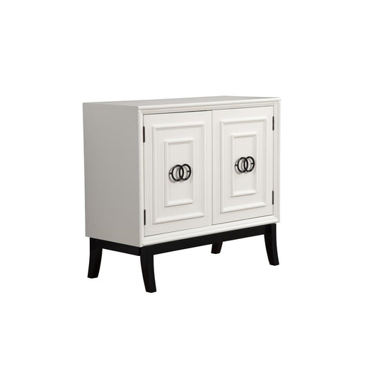 Zen Accent Chest w/cabinet, White