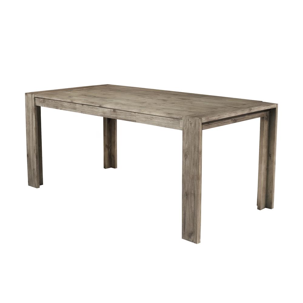 Seashore Fixed Top Dining Table, Antique Natural