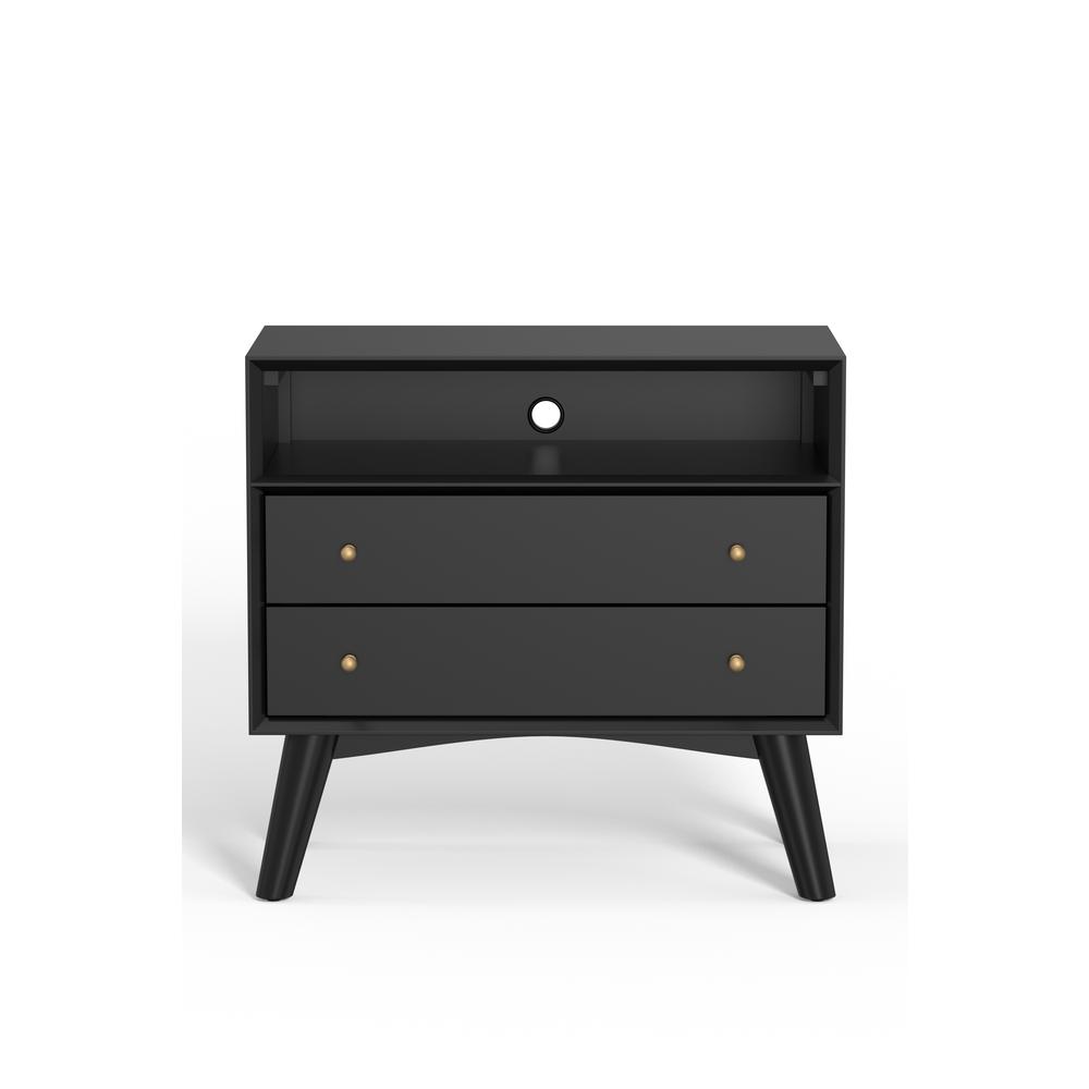 Flynn Large Nightstand, Black