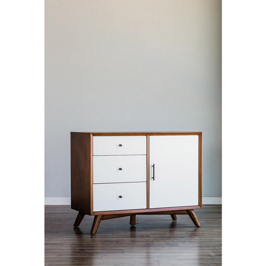 Flynn Accent Cabinet, Acorn/White