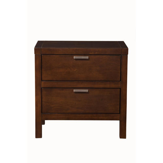 Carmel 2 Drawer Nightstand, Cappuccino