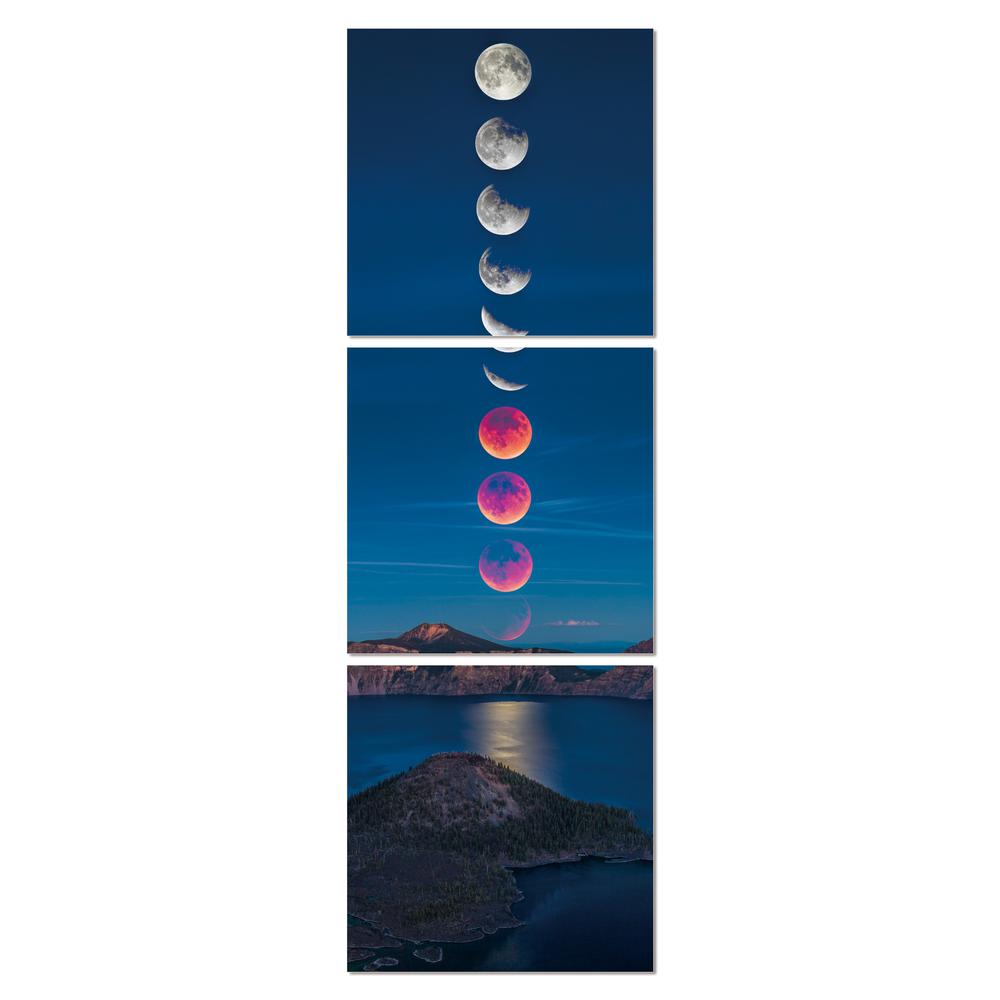 Eclipse 28 x 28 each piece acrylic color painting