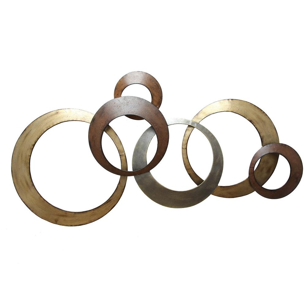 Stratton Home Decor Metallic Rings Wall Decor