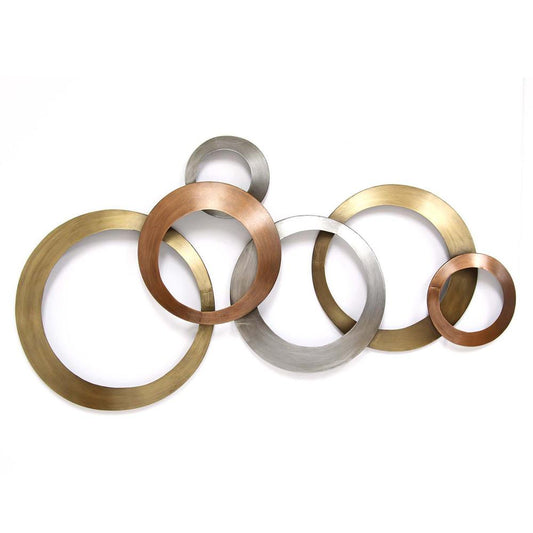 Stratton Home Decor Multi Metallic Rings Wall Decor