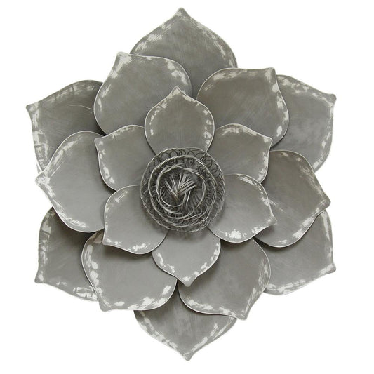 Stratton Home Decor Grey Lotus Wall Decor