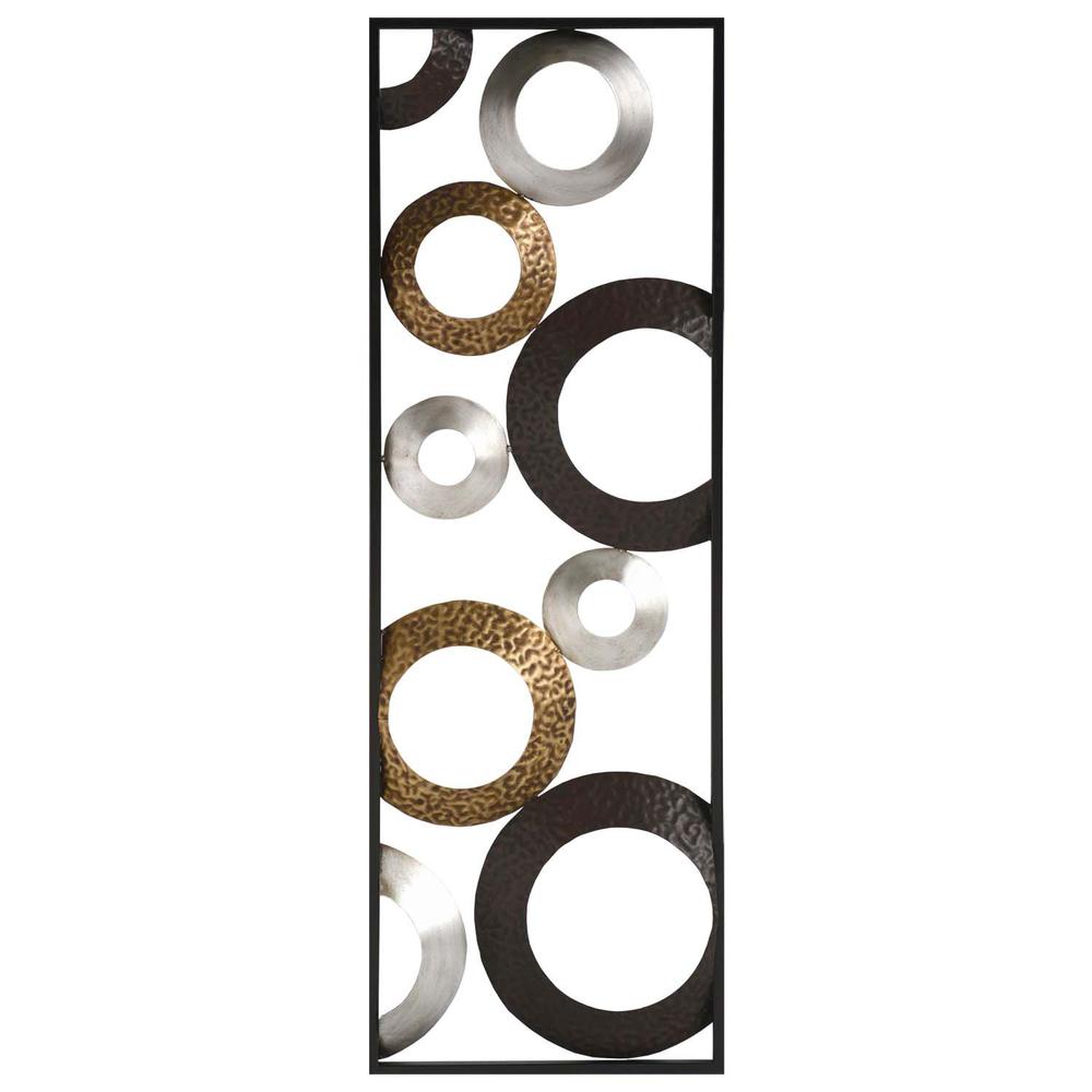 Stratton Home Decor Metallic Geometric Panel Wall Decor