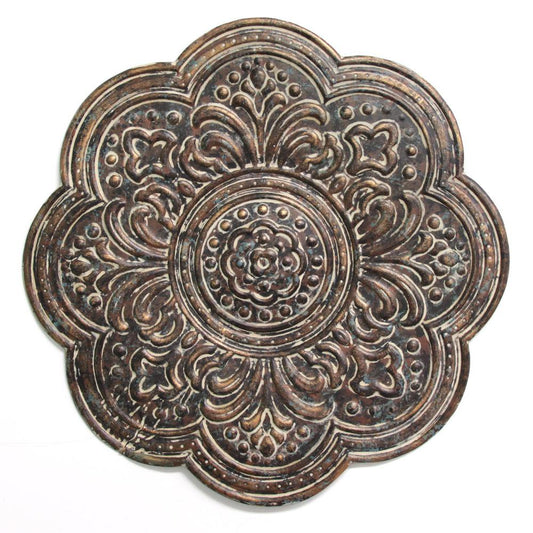 Stratton Home Decor Rustic Bronze Medallion Wall Decor