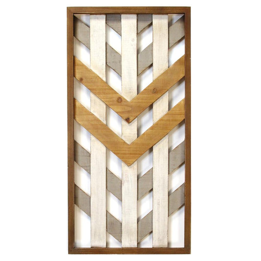 Stratton Home Decor Framed Geometric Wood Wall Panel