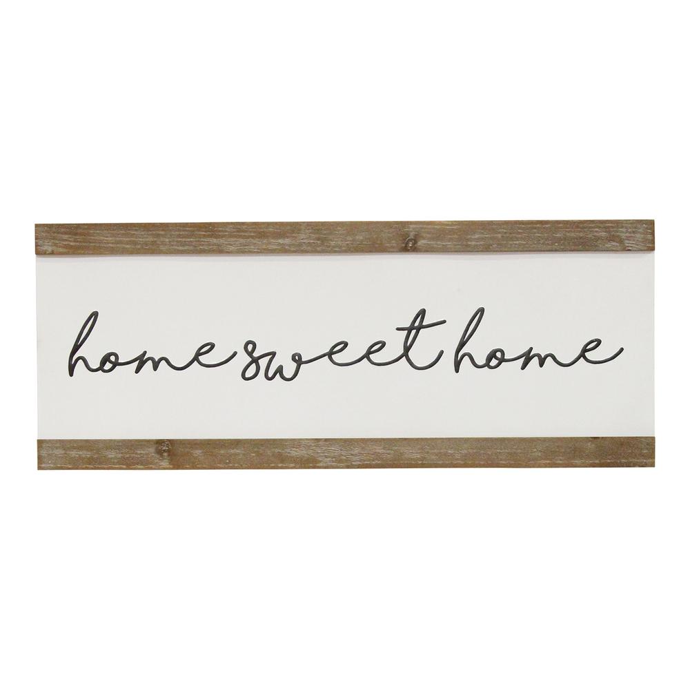 Stratton Home Decor Home Sweet Home Metal and Wood Wall Art