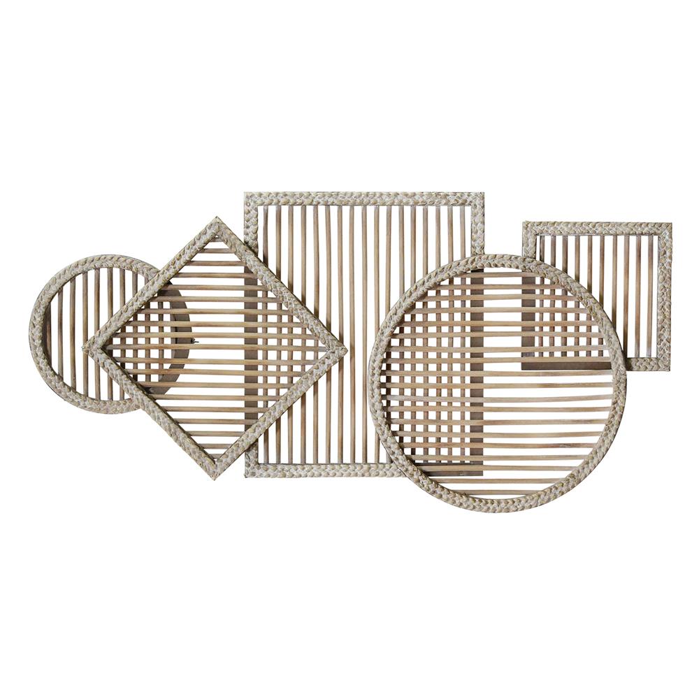 Stratton Home Decor Geometric Rattan Statement Wall Décor