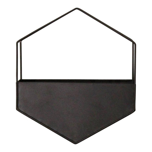 Stratton Home Decor Black Metal Wall Planter