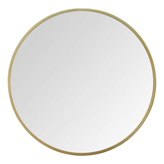 Stratton Home Decor 28" Aubrey Gold Metal Wall Mirror