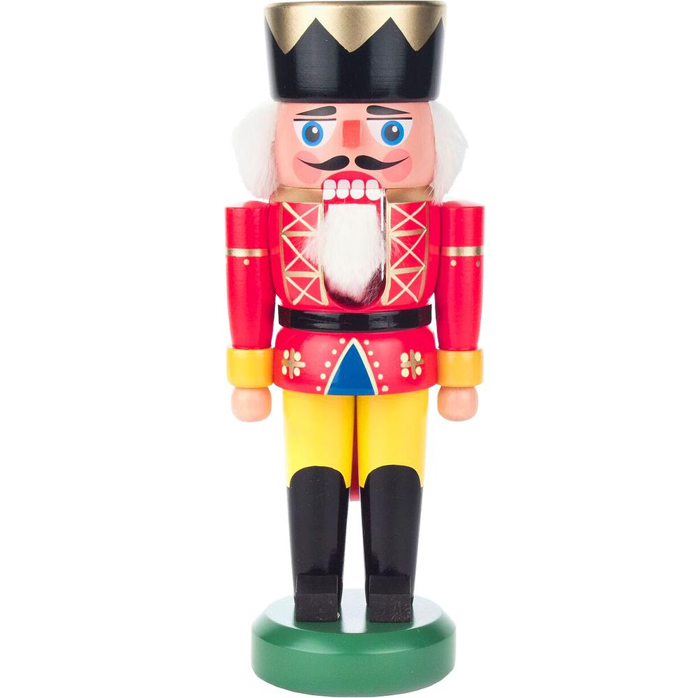 012-015-1 - Dregeno Nutcracker - Red King - 8.25"H x 3"W x 2.5"D