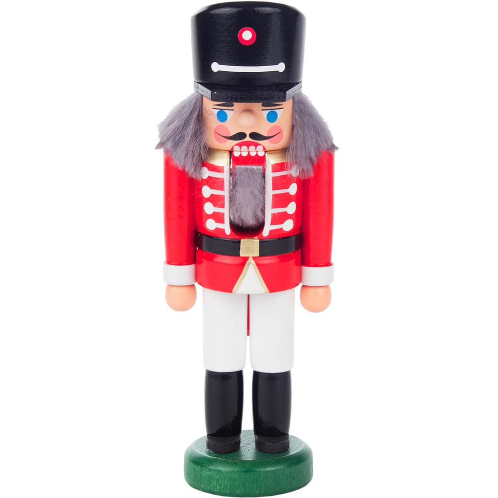 Dregeno Nutcracker - Red Soldier - 5.5"H x 2"W x 2"D