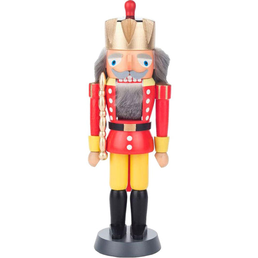 Dregeno Nutcracker - Red Gold King - 7.75"H x 2.5"W x 3"D