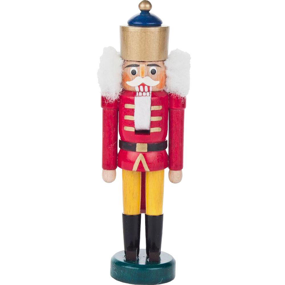 Dregeno Mini Nutcracker - Red King - 5.5"H x 1.75"W x 1.25"D