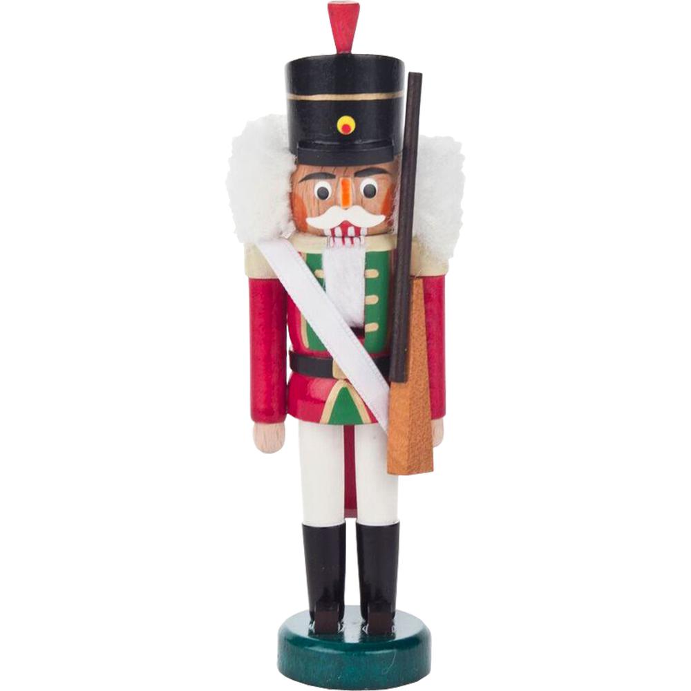 Dregeno Mini Nutcracker - Soldier with Rifle - 5.75"H x 1.75"W x 1.25"